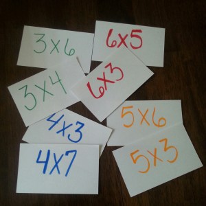 Color coding the cards helps students to memorize them.