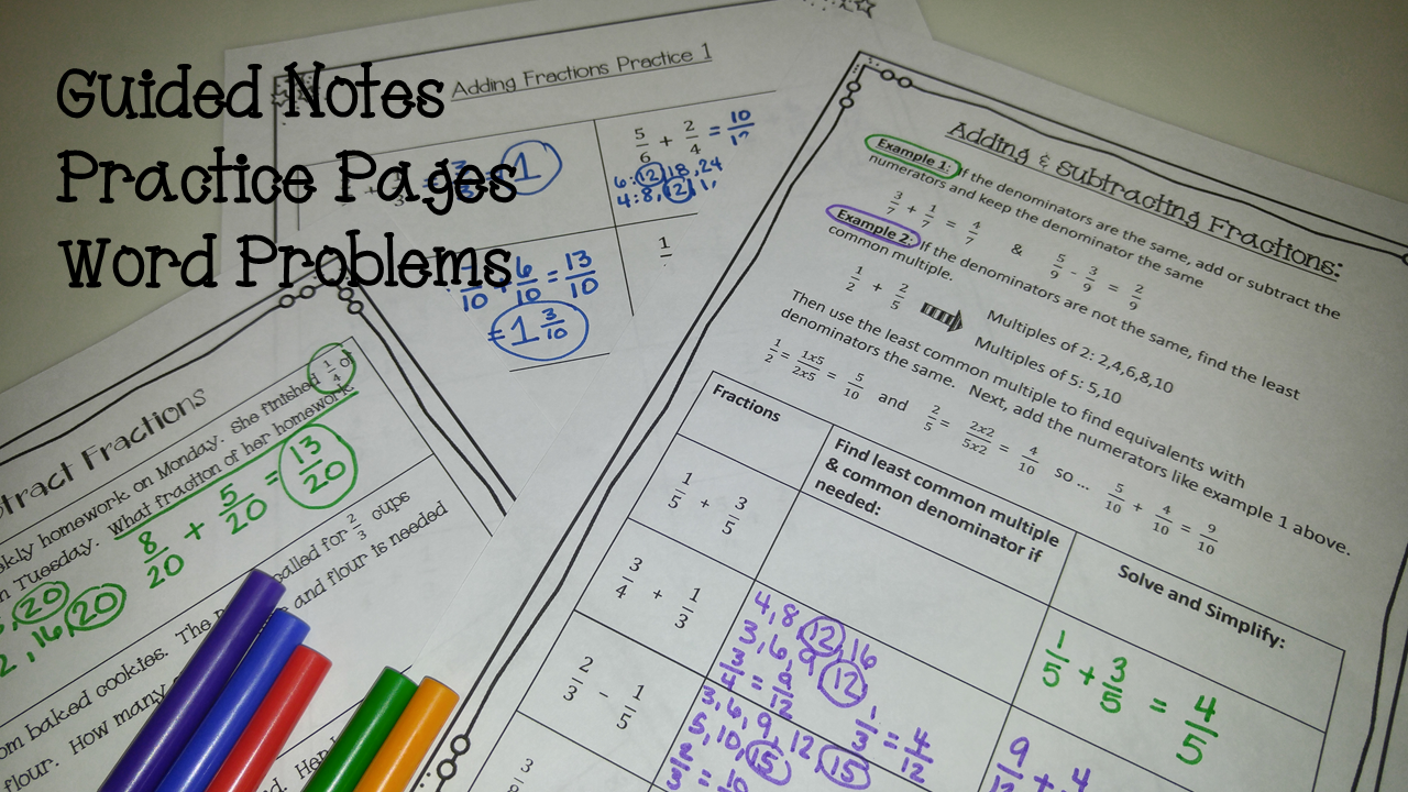 Adding & Subtracting Fractions: